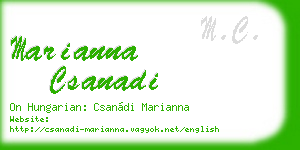 marianna csanadi business card